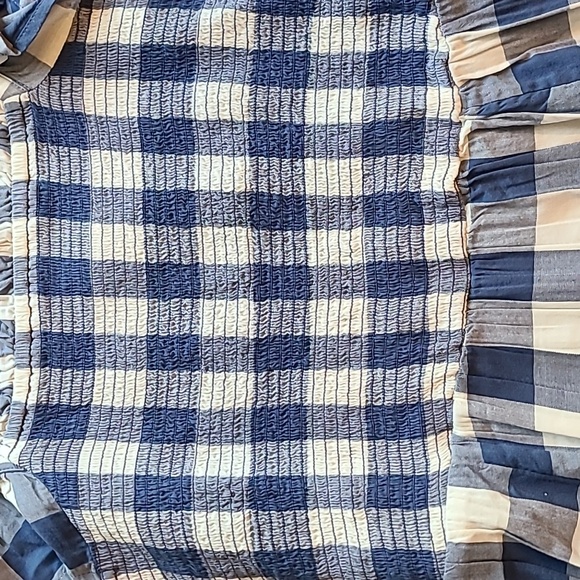 Old Navy Fit & Flare Flutter-Sleeve Gingham Mini Dress small TALL - Picture 5 of 12